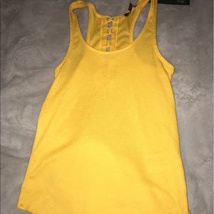 yellow tank top